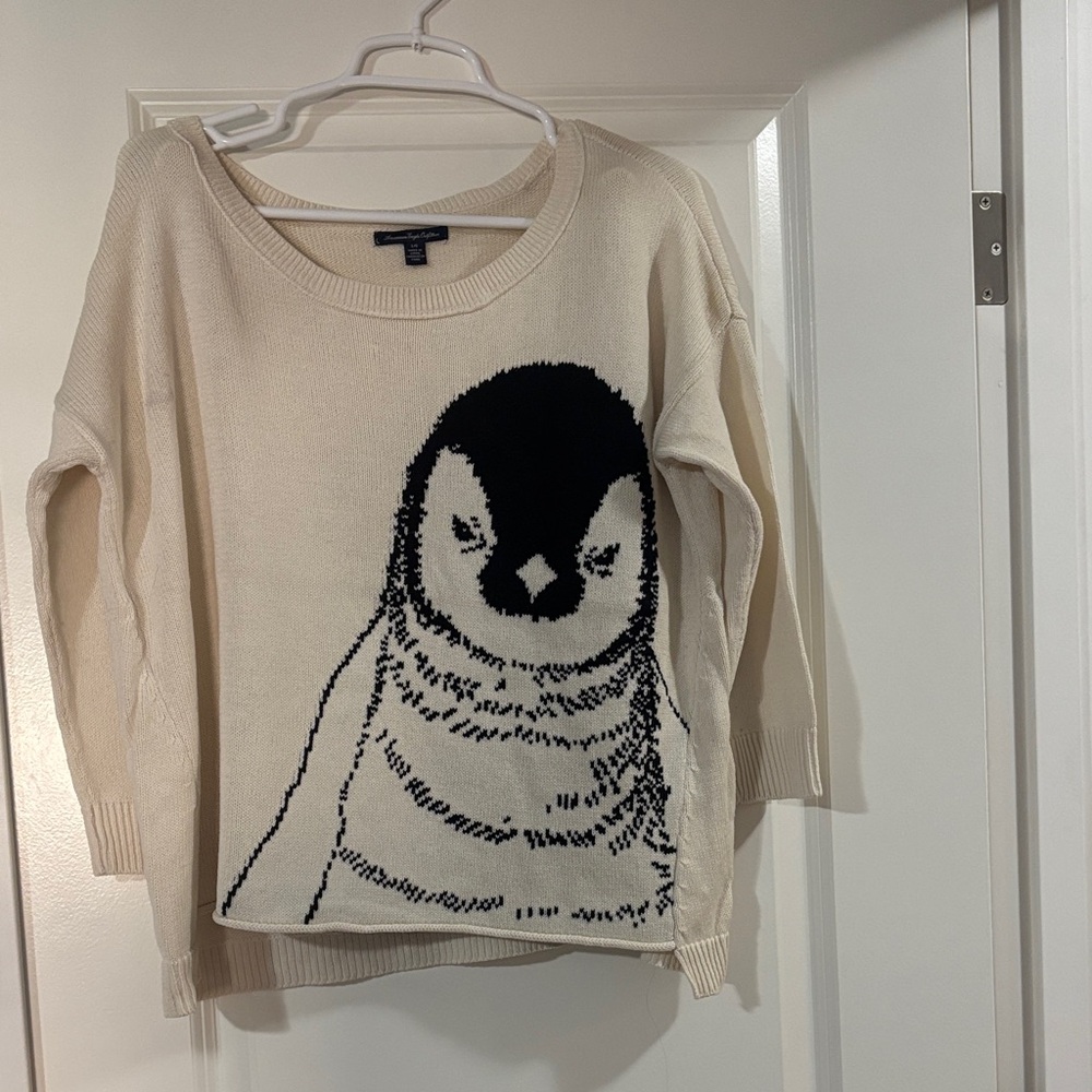 American Eagle Outfitters Cream Knit Sweater